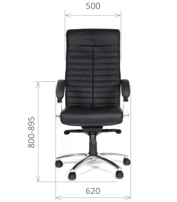 Офисное кресло CHAIRMAN 480 Экокожа премиум черная в Биробиджане - изображение 1